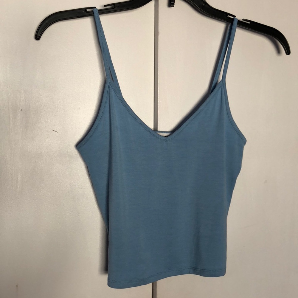 Garage Sky Blue Cropped Tank
